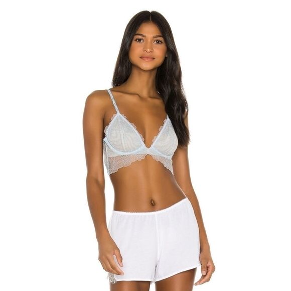 Free People Lucia Underwire Baby Blue Bra NWT - Picture 1 of 8